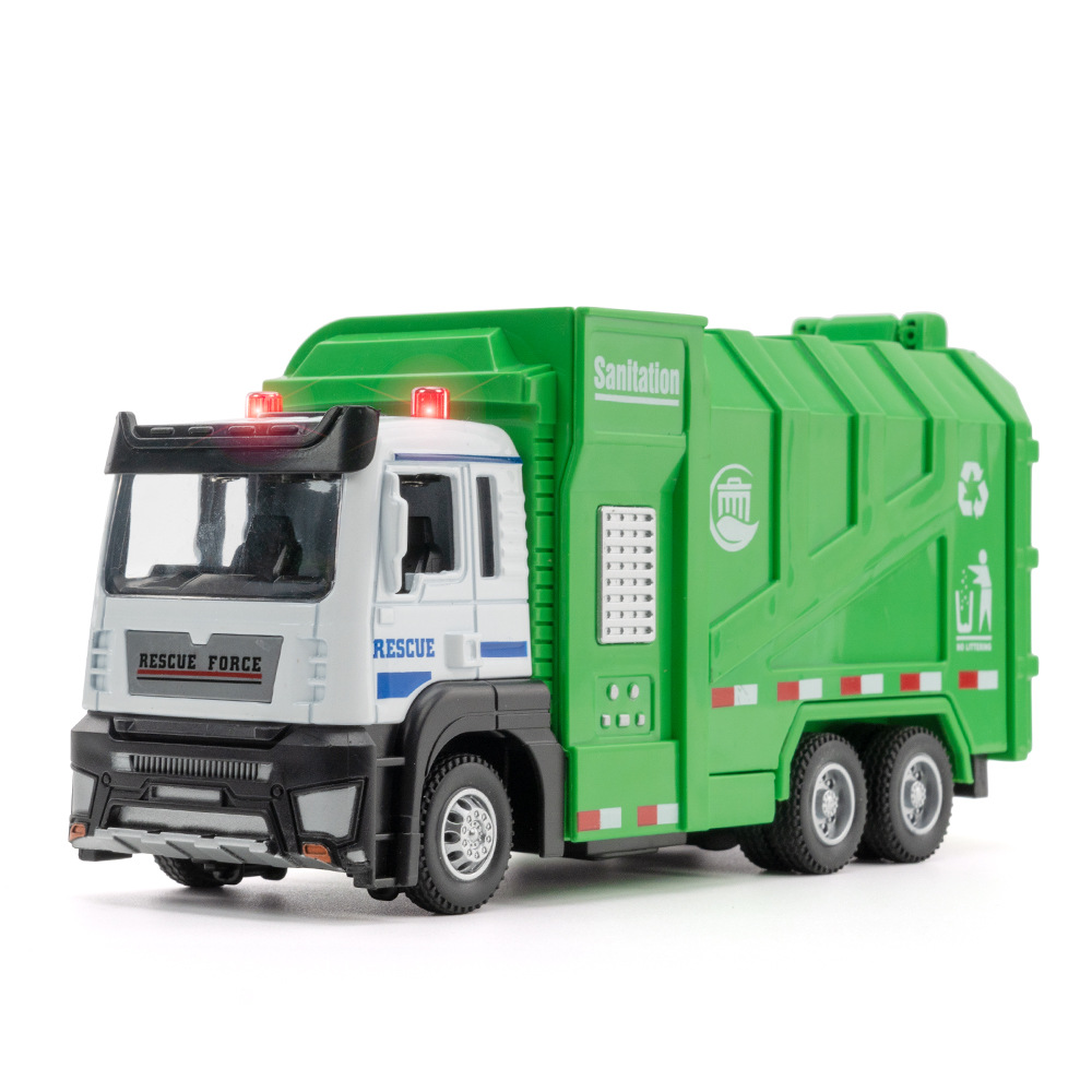（盒裝）仿真1比50城市環衛工程合金垃圾車模型擺件禮物代發批發