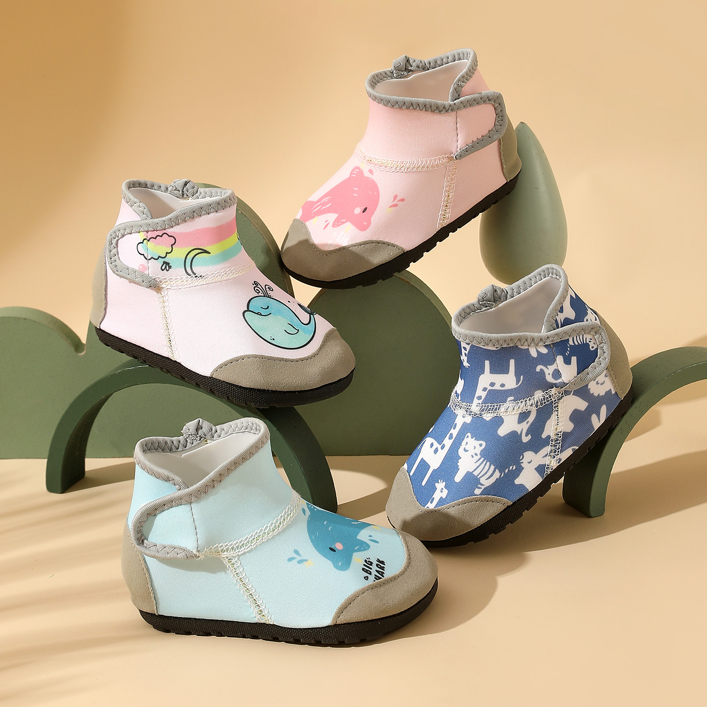 Baby summer beach shoes, breathable and quick-drying swimming shoes, children's beach shoes, water tracing shoes, men's and women's mid-calf beachcombing shoes