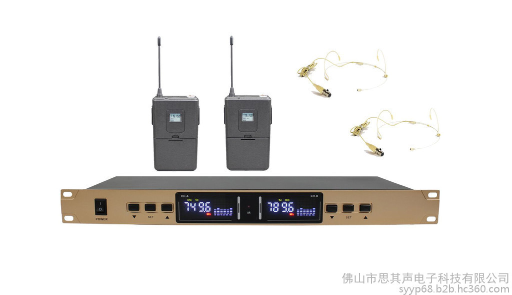 SYYP思音一拖二无线腰包头戴麦克风话筒UR-185