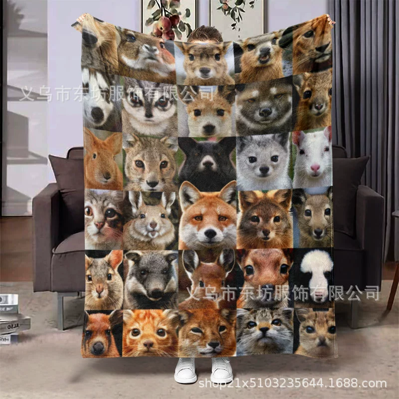 Милые домашние животные креативные большие головы теплые и удобные фланелевые одеяла для подарков