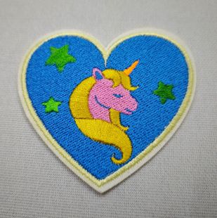 Amazon Mixed Embroidery Cloth Stickers Embroidered Logo Cartoon Unicorn Patch Stickers Decorative Embroidery Stamps Hot Melt Glue