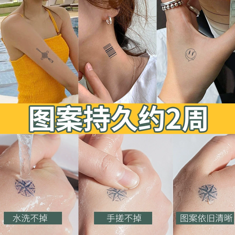 Temporary Tattoo Stickers, Retroreflective Waterproof Cute Herbal Prints — 77 Patterns