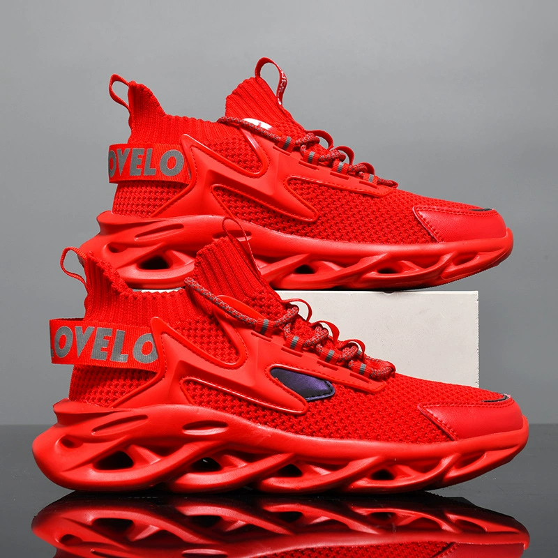 Кроссовки мужские низкие летающие тканые сетчатые трансграничные лезвия твист Мужская обувь Jinjiang холодная липкая обувь кроссовки