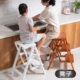 Household Solid Wood Multifunctional Folding Ladder Thickened Three-step Ladder Chair Ladder Stool Indoor Climber Ladder Storage Rack