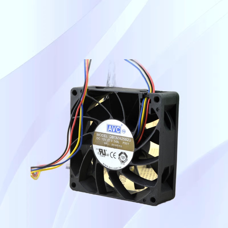 台湾AVC 8025 8CM大风量风扇 12V 0.54A DBTA0825B2U PWM智能控速
