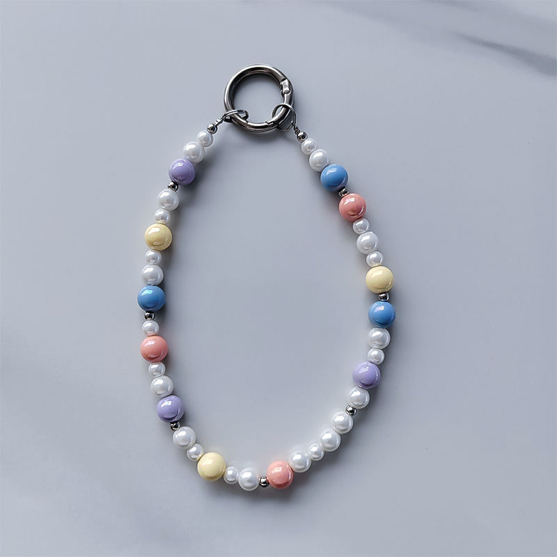 GLD-SL376-02 진주 스틸 와이어 팔찌-다채로운 다채로운 구슬