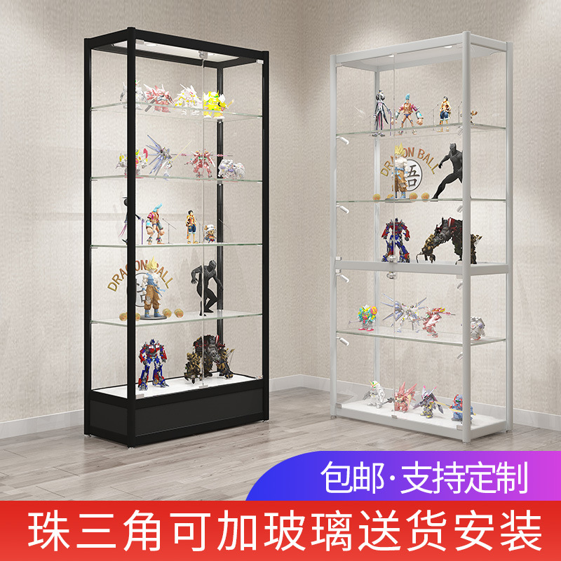 创意动漫模型展柜手办展示柜礼品玩具货架展示架透明玻璃陈列柜