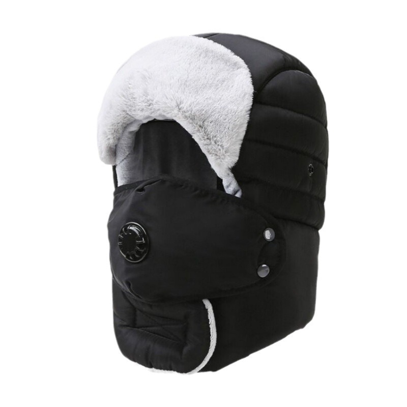 Trapper Hats Winter outdoor men's and women's wind protection ear protection face Lei Feng hat Winter goggles thickened cold hat warm cotton hat_voghion.com