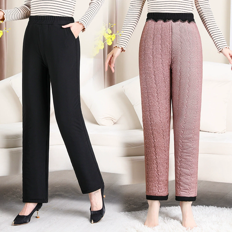 Пожилые люди хлопок толстые брюки для детей осень и зима бабушка теплая брюки на улице