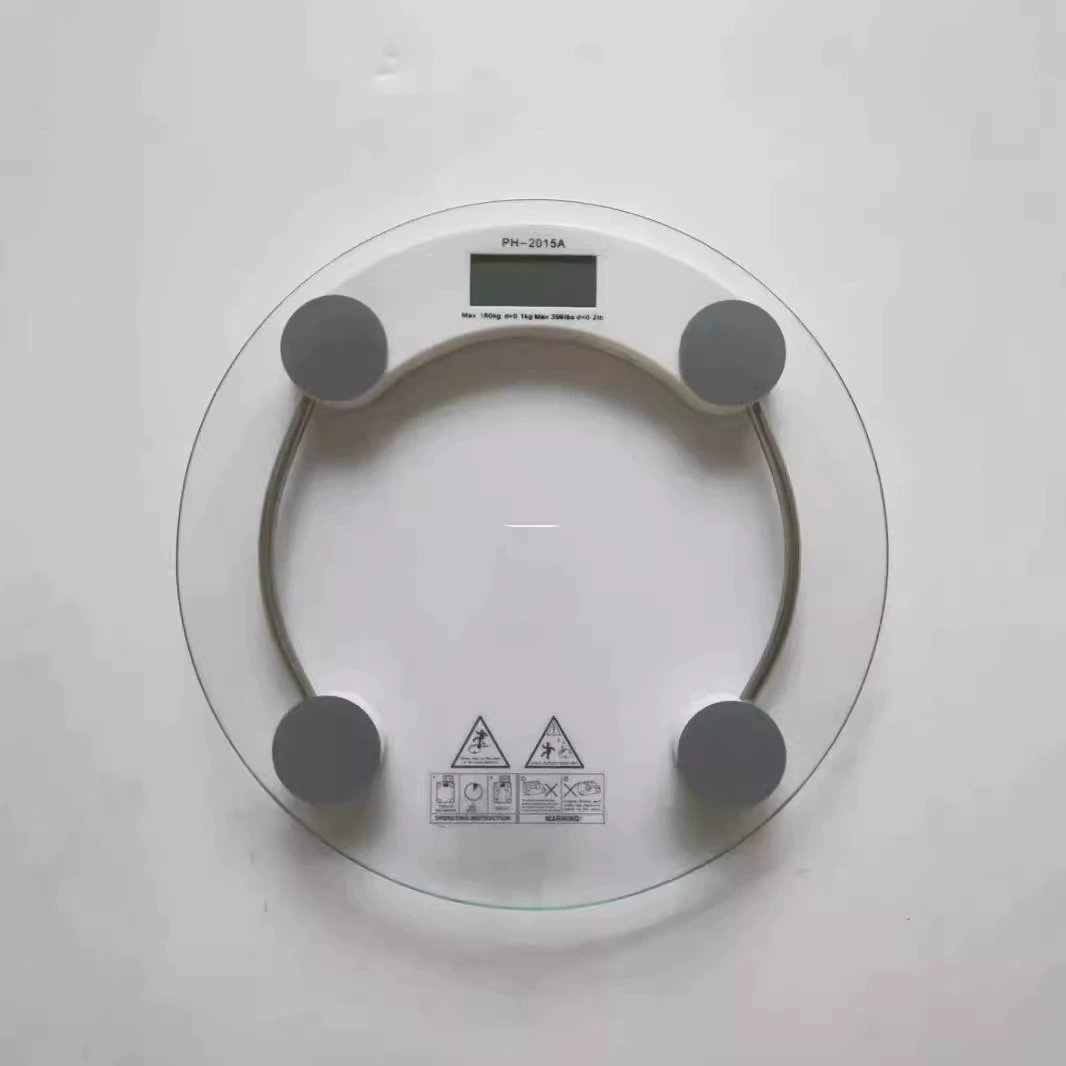 Масштаб тела Закаленный шкалой стеклянный прозрачный масштаб Портативный измеритель веса тела Вес тела