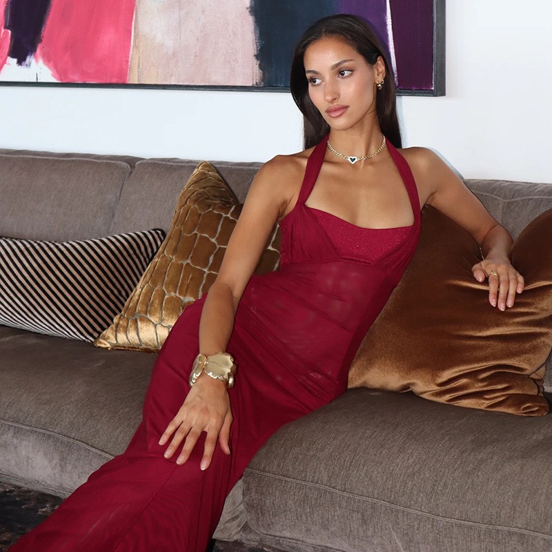 Women's European American Style High Waist Sexy Backless Mermaid Dress Slimming Elegant Fashion 2025 New Feel Cross Border_ecoleips.com
