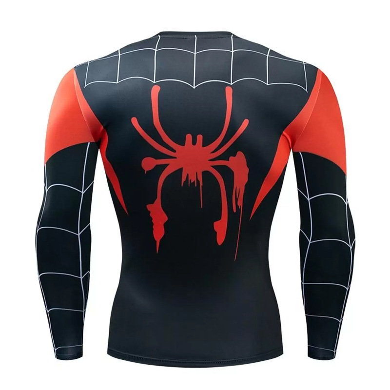 平行宇宙スパイダーマン半袖長袖tシャツ漫威映画周辺コスプレ衣装速乾レオタード|undefined