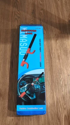 Car Steering Wheel Lock, Two-Section Car Anti-Theft Combination Lock, Wholesale (Car lock) - black