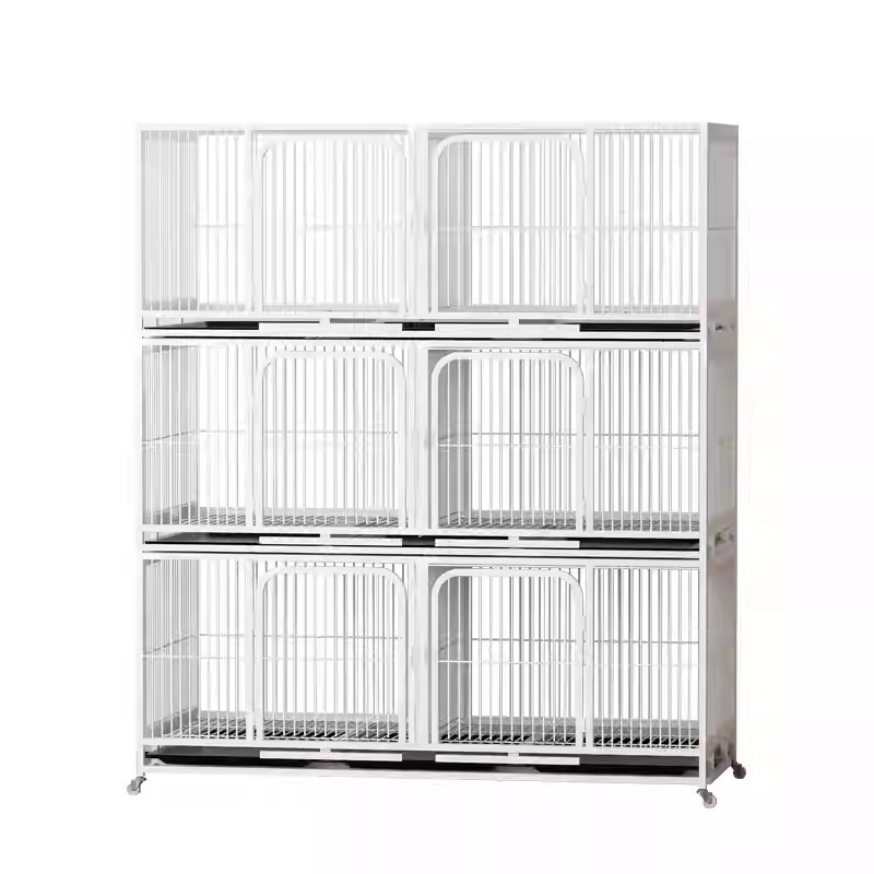 Jaula de gatos Jaula de cría de gatos Jaula de tres capas Jaula de cría de gatos Jaula de hembra Jaula de doble capa Jaula de perros adoptivos