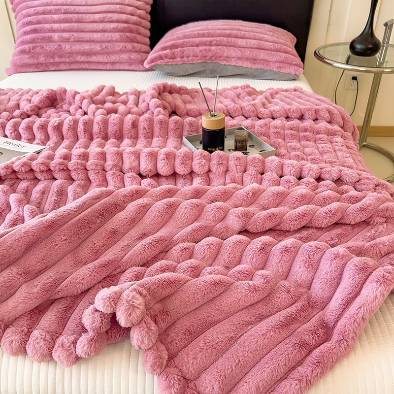 Transfronterizos engrosados manta de lana de alto peso franela manta cálida manta de lana de leche manta manta de siesta manta de regalo