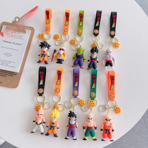 Creative Anime Dragon Ball Keychain Saiyan Goku Piccolo Dragon Ball Keychain for Men and Women Bag Hangings Gift
