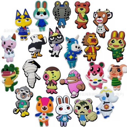 Animal Crossing Shoe Flower Hole Hole Shoes Accessory Decoration DIY Removable Decoration Clip Slippers Shoe Stud Accessory Fastener