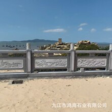 花岗岩芝麻灰石栏杆河道防护栏杆公园河道大理石芝麻白石材栏杆