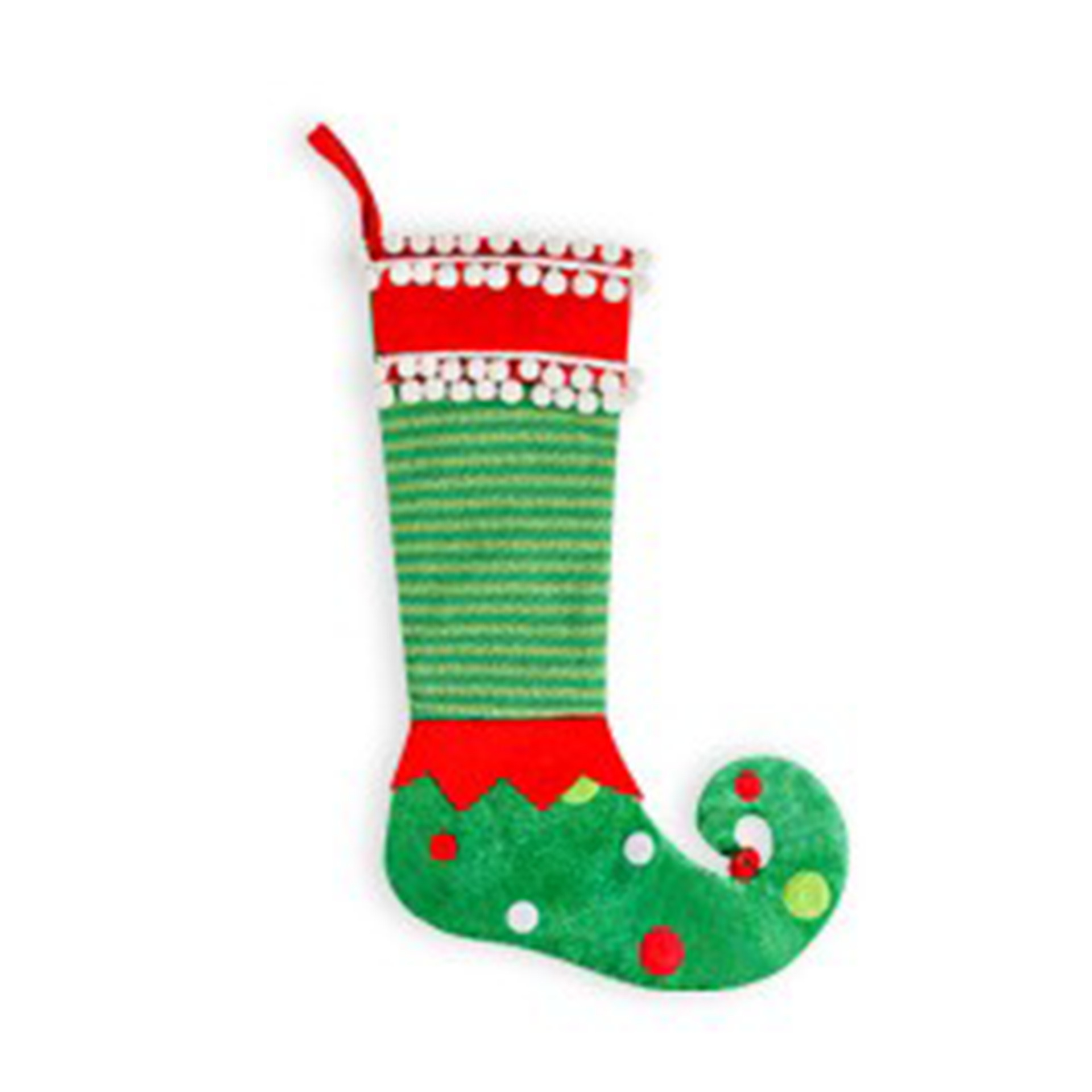 Nuevos calcetines de duende de Navidad Decoración de Navidad verde grandes calcetines de Navidad bolsa de regalo colgante al por mayor