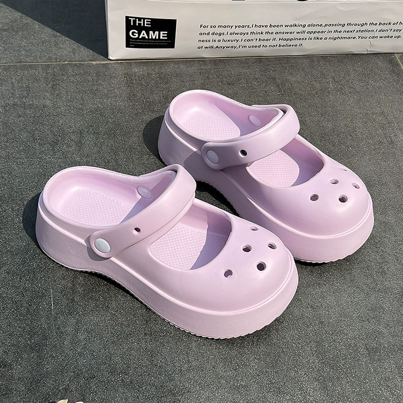Клоги (Croc) L024 — подошва из ЭВА, мультяшные украшения, размеры 35–40