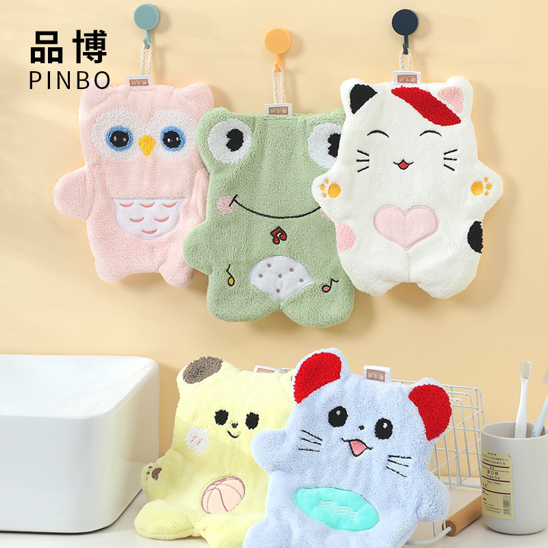 New Hanging Hand Towel Internet Popular Three-Dimensional Funny Small Towel Household Kitchen and Bathroom Hand Wipe Cloth