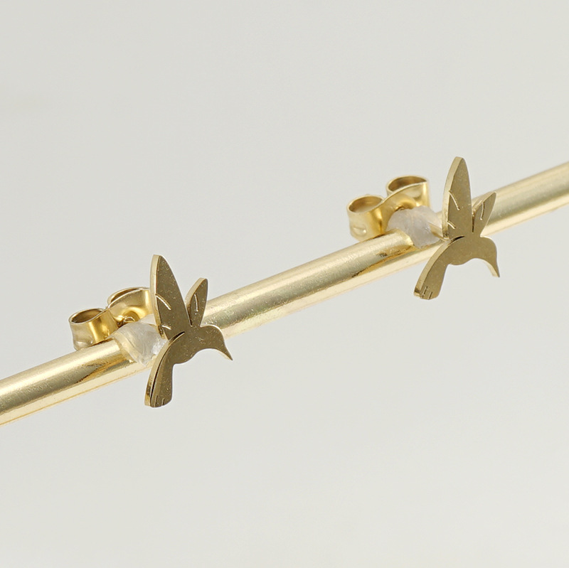 Simple Style Solid Color Stainless Steel Plating Ear Studs 1 Pair