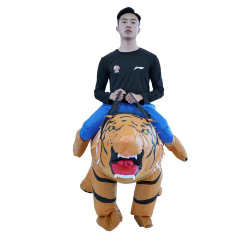 Funny party animal mount doll costume cosplay Halloween props riding tiger inflatable suit