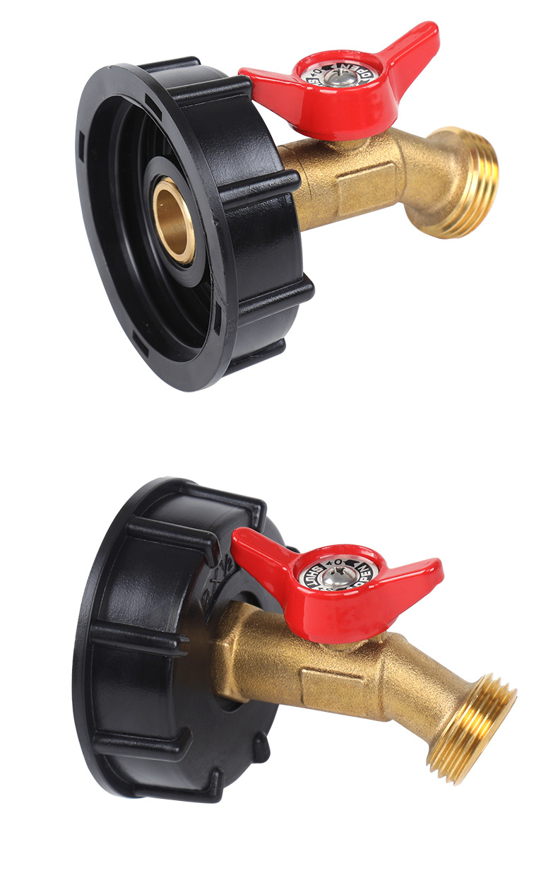Cross-border Amazon temu brass garden hose valve faucet with ton bucket lid butterfly American standard faucet factory undefined