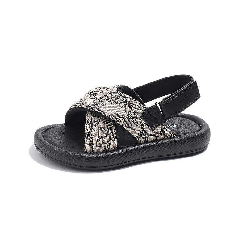Kids Adjustable Strap Sandals Soft Sole Non Slip Beach Water Shoes for Boys And Girls_voghion.com
