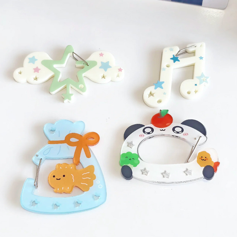 Xiaohongshu Same Style Acrylic Rock Climbing Buckle Pain Point Package Decorative Buckle Small Pendant Student Bag Pendant Keychain Custom