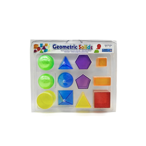 Direct selling transparent building blocks 10cm three-dimensional geometric shape combination early education educational toys cognitive intelligence development