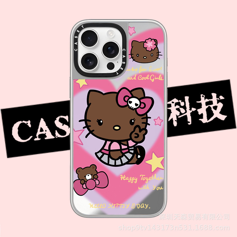CASET联名夏威夷KT猫用苹果iPhone16ProMax手机壳15Pro潮牌14镜面|undefined
