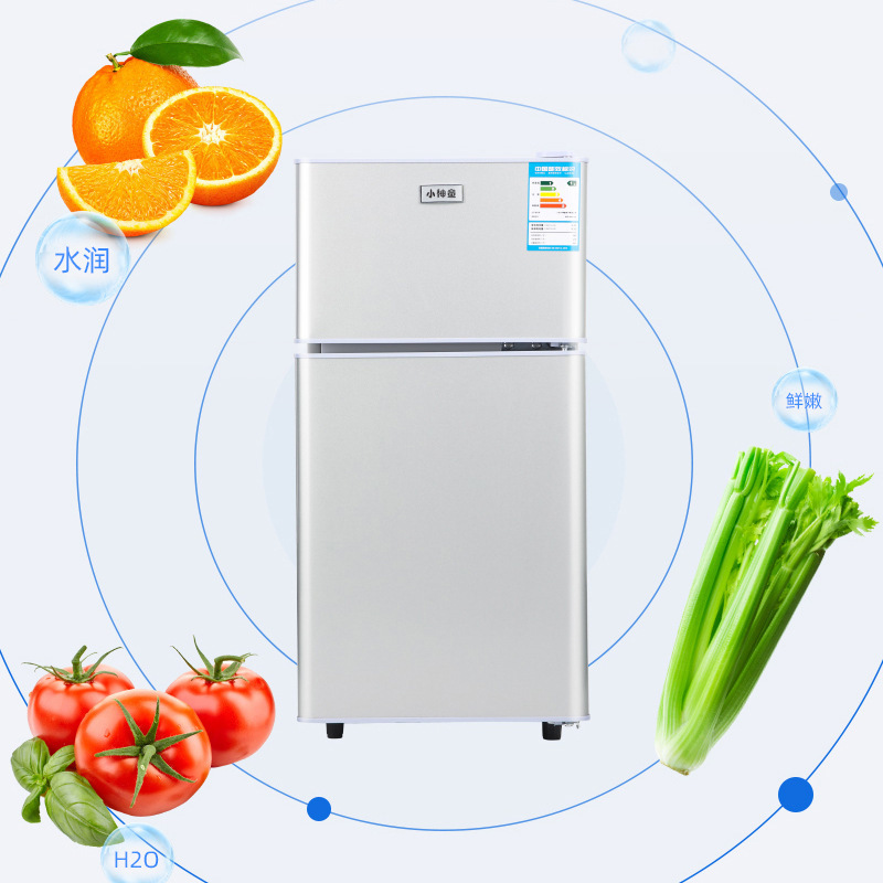 Manufacturer Wholesale Refrigeration and Freezing Small Refrigerators, Mini Household Double-Door Refrigerators, 82L Energy-Saving Dormitory Refrigerators Manufacturer Wholesale Refrigeration and Freezing Small Refrigerators, Mini Household Double-Door Refrigerators, 82L Energy-Saving Dormitory Refrigerators