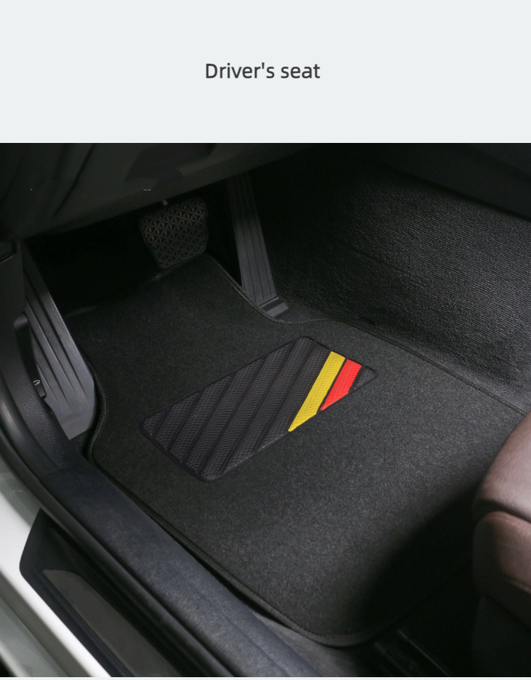 Universal 4-piece set of car floor mats, dirt-resistant carpet for the interior, driver's seat protection mat