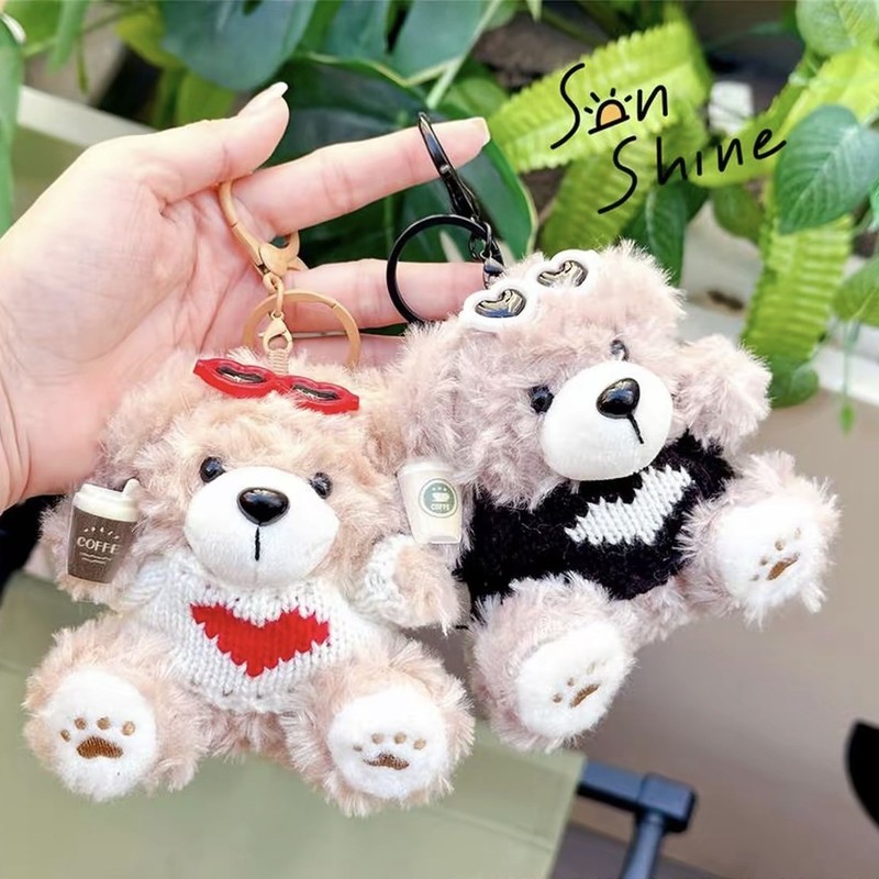 ぬいぐるみトレンディクールクマペンダント学生スクールバッグペンダント人形かわいいカップルキーホルダー漫画小さなギフト卸売|undefined