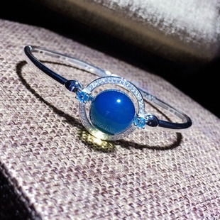 12mm Mexican Lamper Seiko Inlaid S925 Silver Bracelet 3A Water Purification high quality Natural Raw Ore