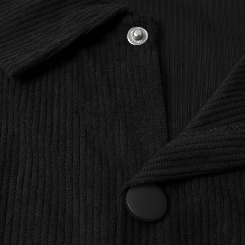 2024 men's casual corduroy button up shirt with multiple pockets, solid color slim fit cardigan jacket, spring/summer_vogarts.com