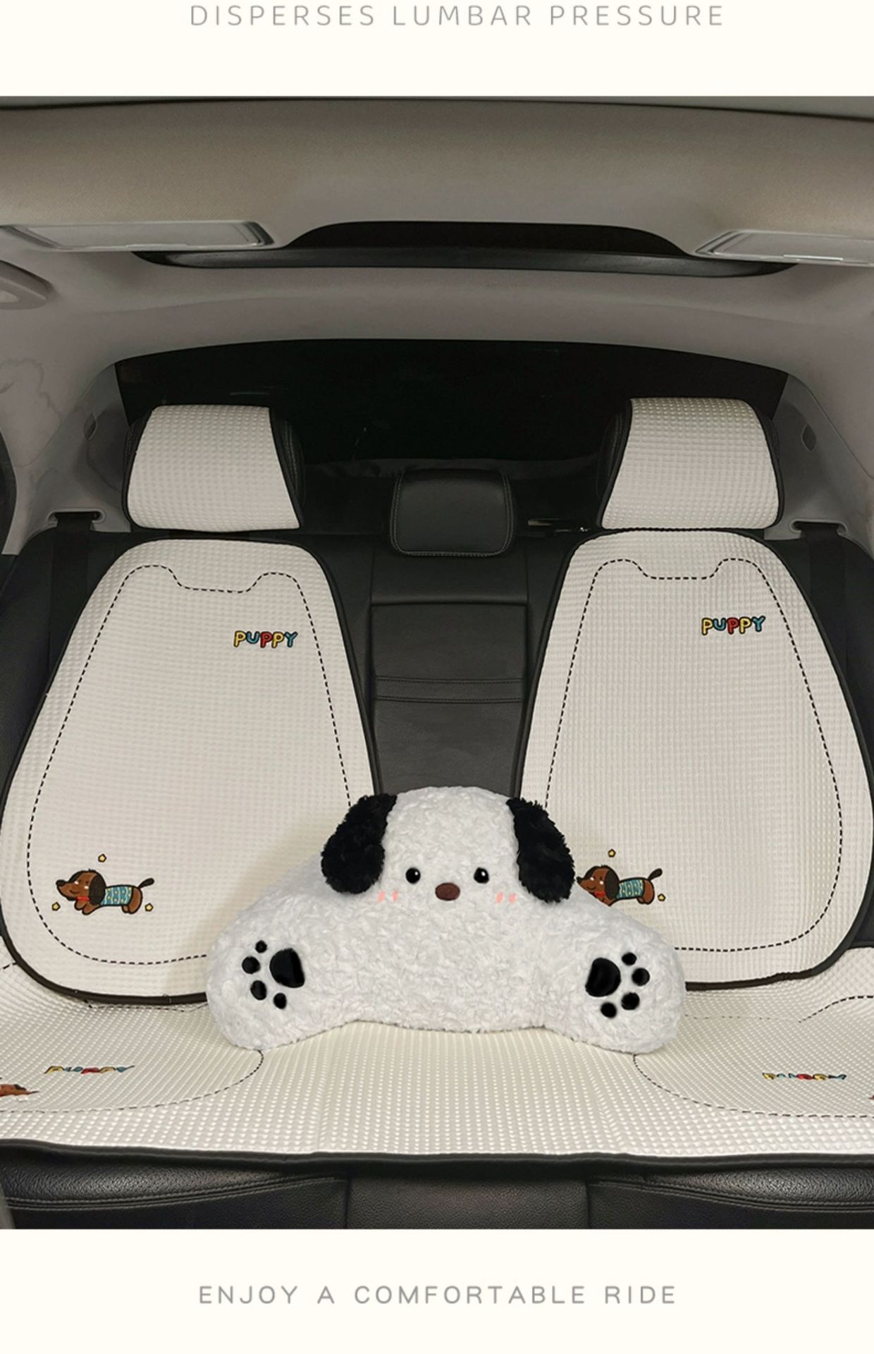 Summer Car Seat Cushion Ice Silk Cooling Cushion Breathable Four-Season Universal Cartoon Cute Puppy Car Interior Car Seat Cover