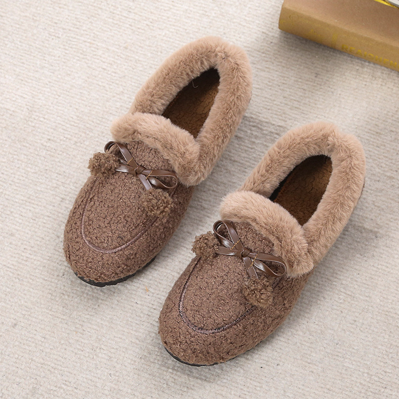 Viejo antideslizante y cálido pelusa Beijing adición de soja para mujeres zapatos de tela nuevos zapatos de algodón zapatos de invierno para mujeres suela suave gruesa