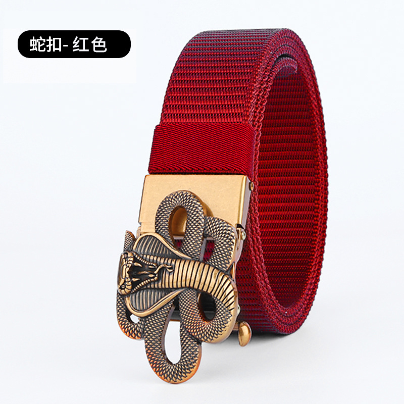 Gugeti hombres hebilla automática cinturón táctico de entrenamiento militar al aire libre casual jeans 12 Zodiaco serpiente hebilla overoles cinturón