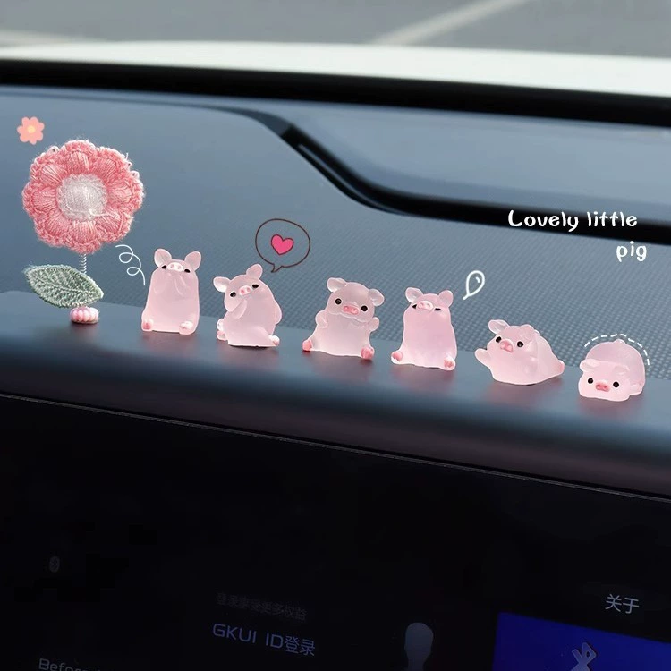 Автомобильные украшения Центральная консоль декоративная светящийся свинья милая кукла для декоративных принадлежностей внутри автомобиля трансграничная оптовая продажа