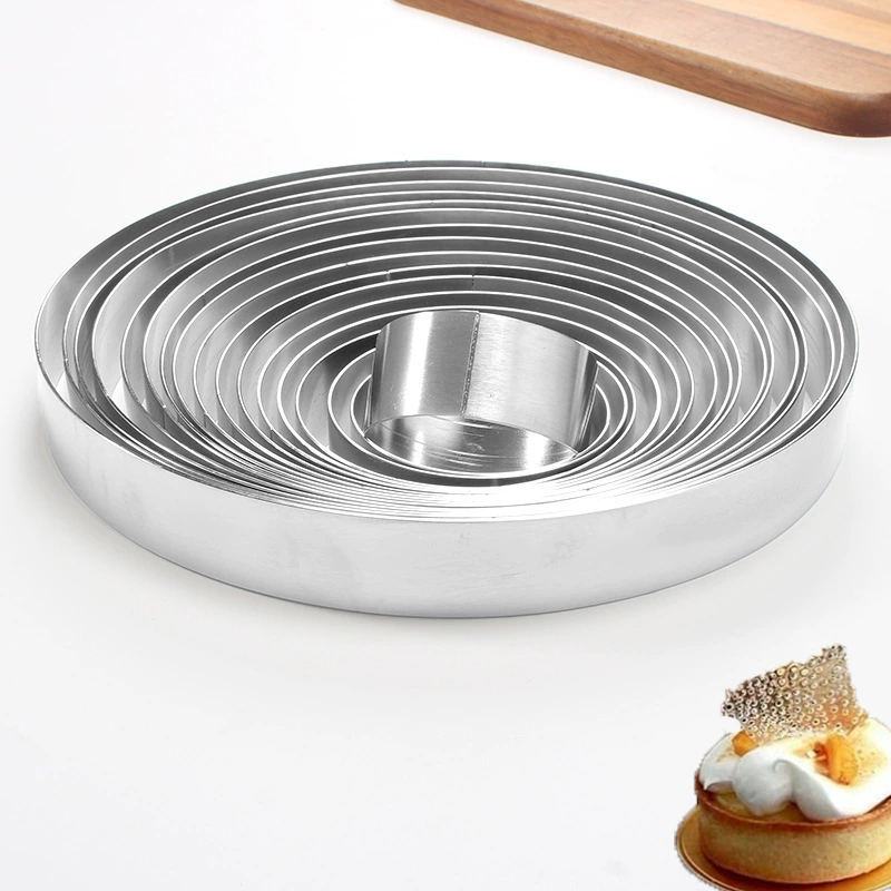 304 Нержавеющая сталь круглый без отверстия башенный круг лазерный без следов против сварного французского торта мусса лимонный пирог