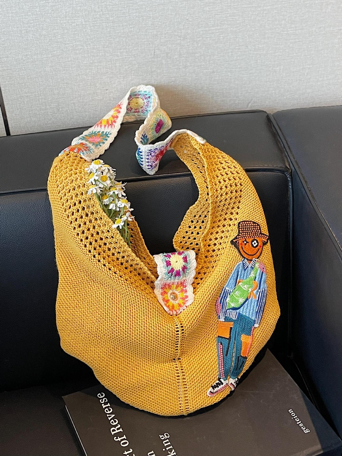 Bolsa de trenzado de vacaciones de verano superfuego frente al mar 2025, nueva gran capacidad, bolsa de trenzado de hierba perezosa, bolsa de relajación, bolsa especial