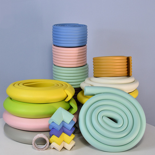 2-meter child anti-collision strips, multiple colors L-shaped kindergarten safety protection strips, thickened W-shaped protection strips
