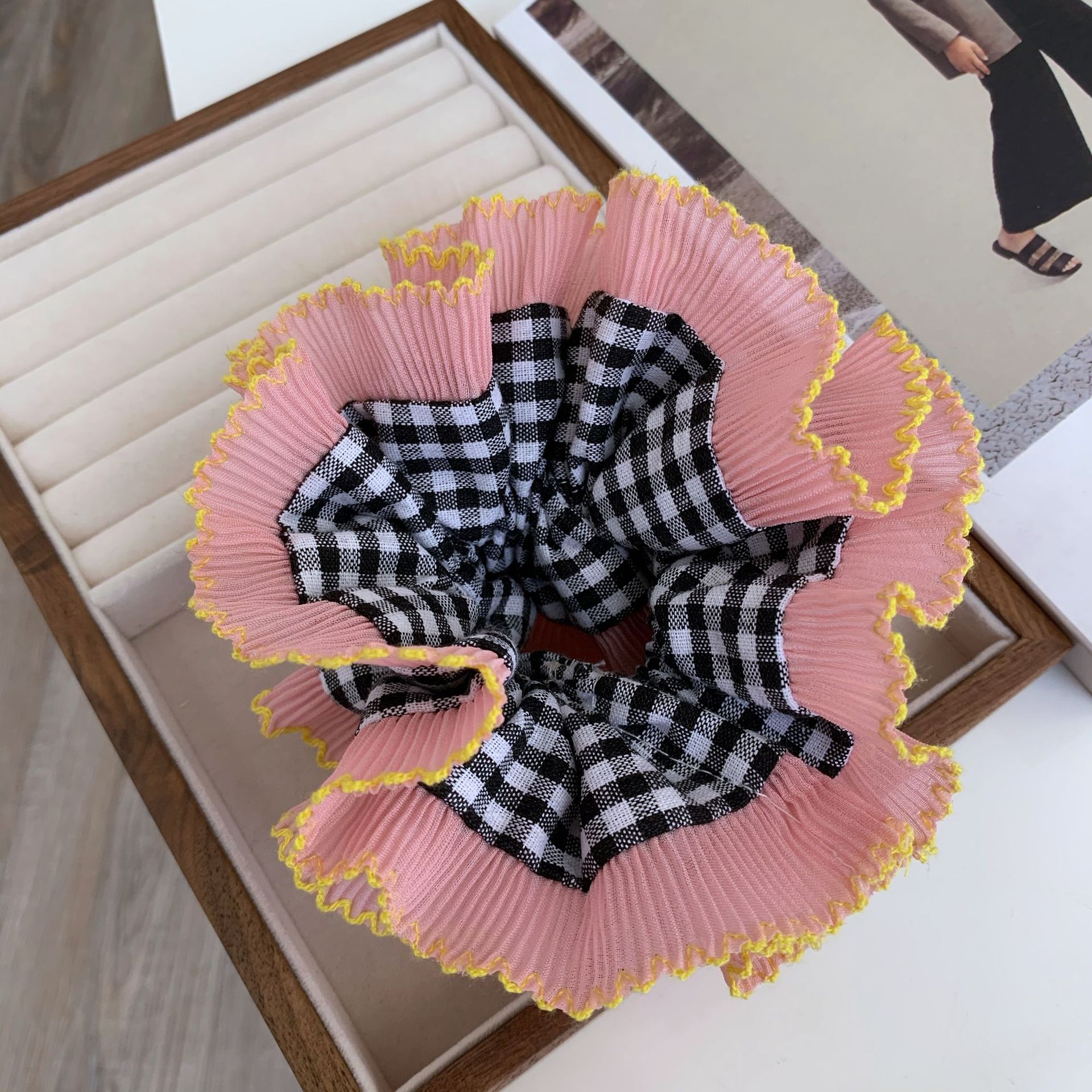 Casual Simple Style Plaid Cloth Hair Tie 1 Piece display picture 8