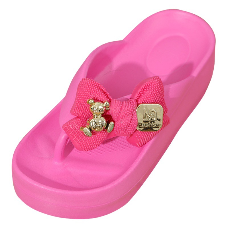 Nueva transfronteriza flip-flop EVA moda slip-on desgaste al aire libre moda flip-flop zapatillas de playa tacones altos entrega de una sola pieza