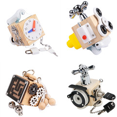 Cross-border Amazon new busy children Montessori early education teaching aids kindergarten Montessori unlocking toys