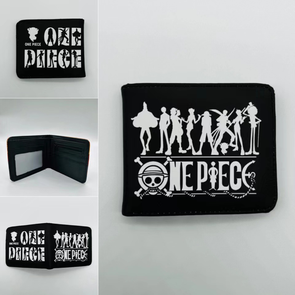 One Piece One Piece Cartera de dibujos animados japoneses Luffy Choba Solon plegable estudiantes PU cartera de cuero corta