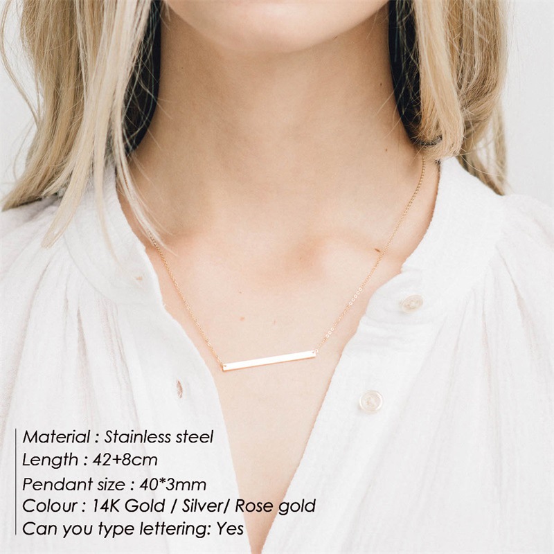 Layered Geometric Necklace In Stainless Steel For Women_voghion.com