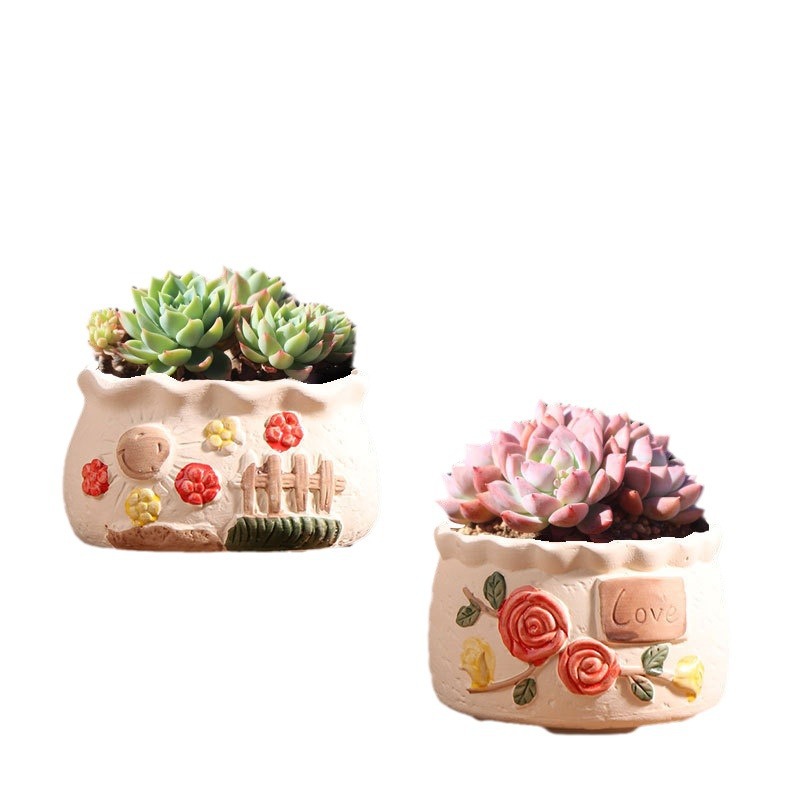 Macetas suculentas Macetas de cerámica Oferta especial Creativo Macetas especiales para plantas de carne pequeña Venta al por mayor Venta directa de fábrica Macetas de cerámica